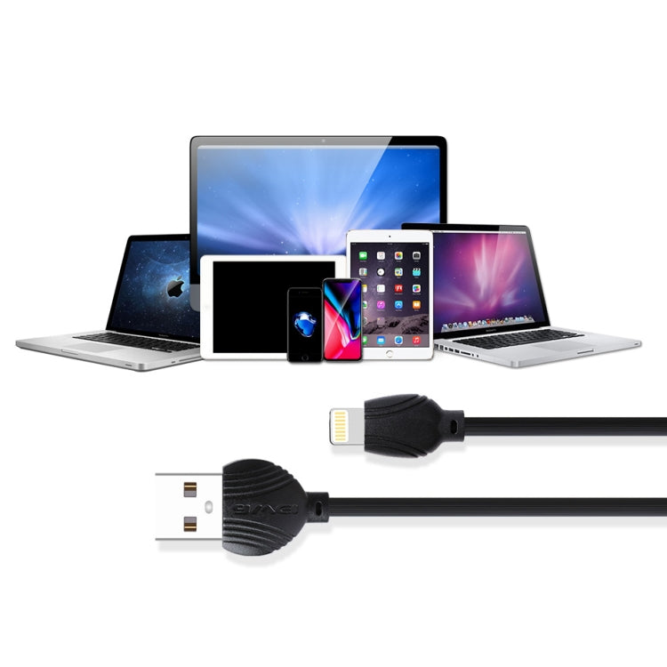 awei CL-63 2.5A 8 Pin 充電+傳輸鋁合金數據線，線長：1m