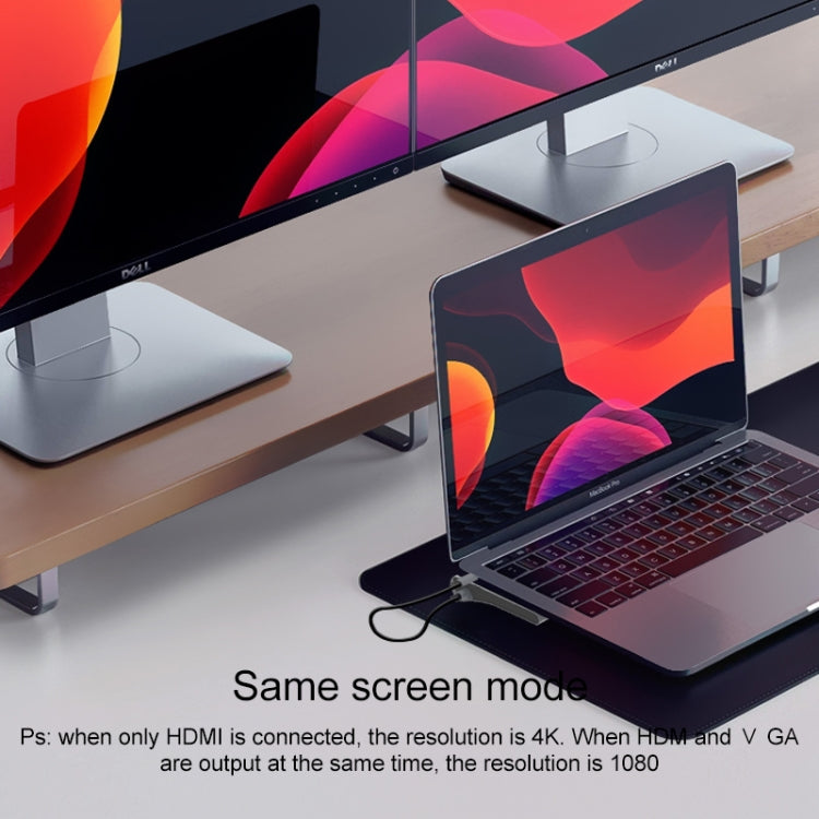 11合1 RJ45+87W PD+SD/TF+USBx3+HDMI+VGA+音頻轉Type-C HUB擴展塢