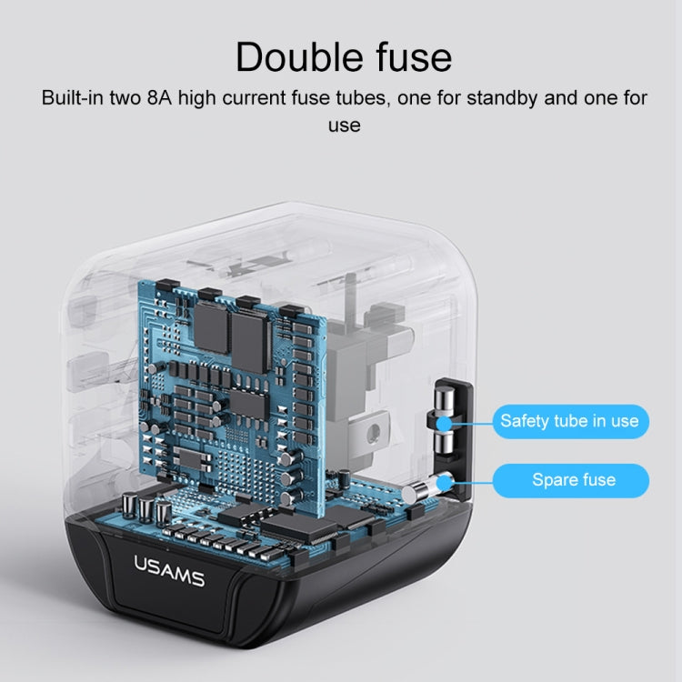 USAMS US-CC173 T55 12W 多插頭旅行充電器