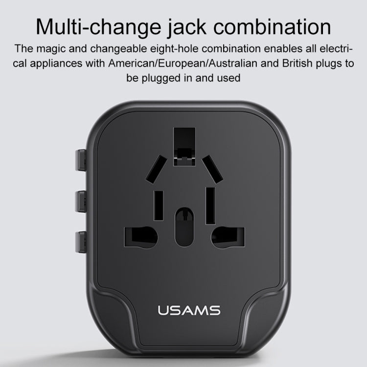 USAMS US-CC173 T55 12W 多插頭旅行充電器