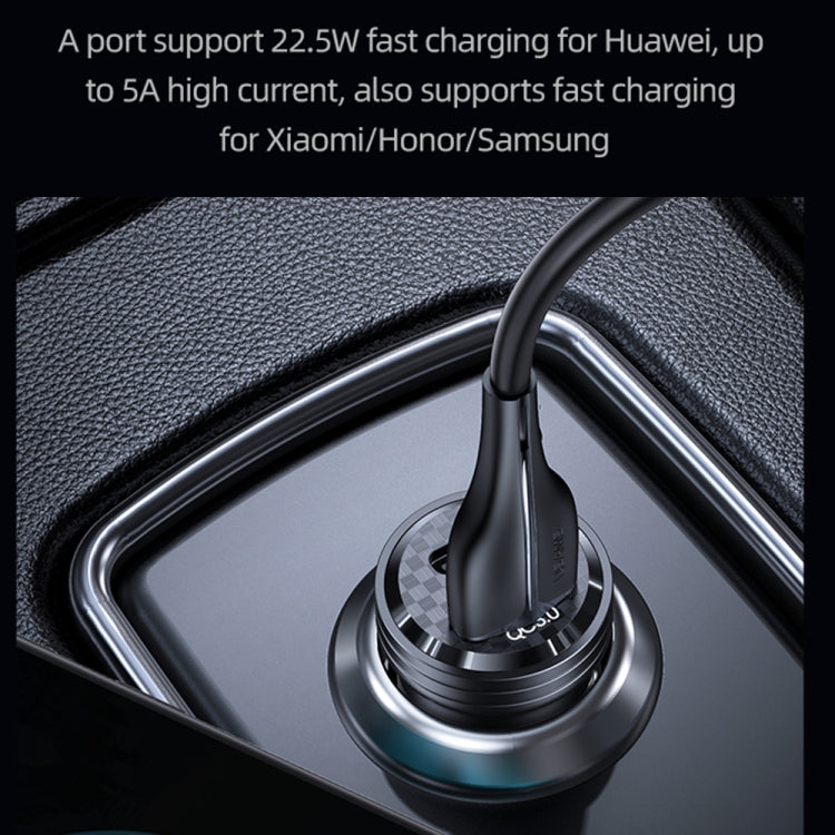 USAMS US-CC175 C35 45W 鋁合金透明雙USB接口迷你車充
