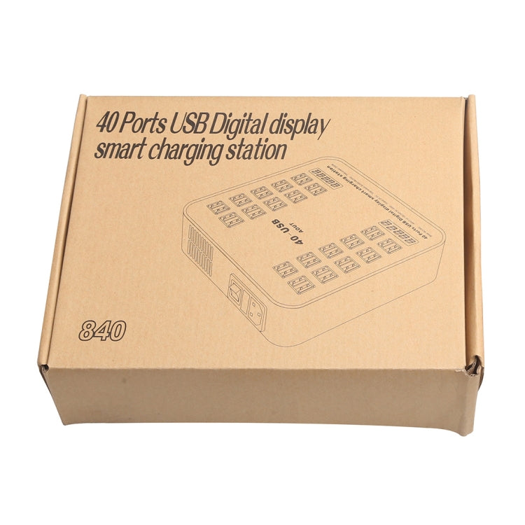 WLX-840 200W 40口USB數顯智能充電站 AC100-240V 澳規