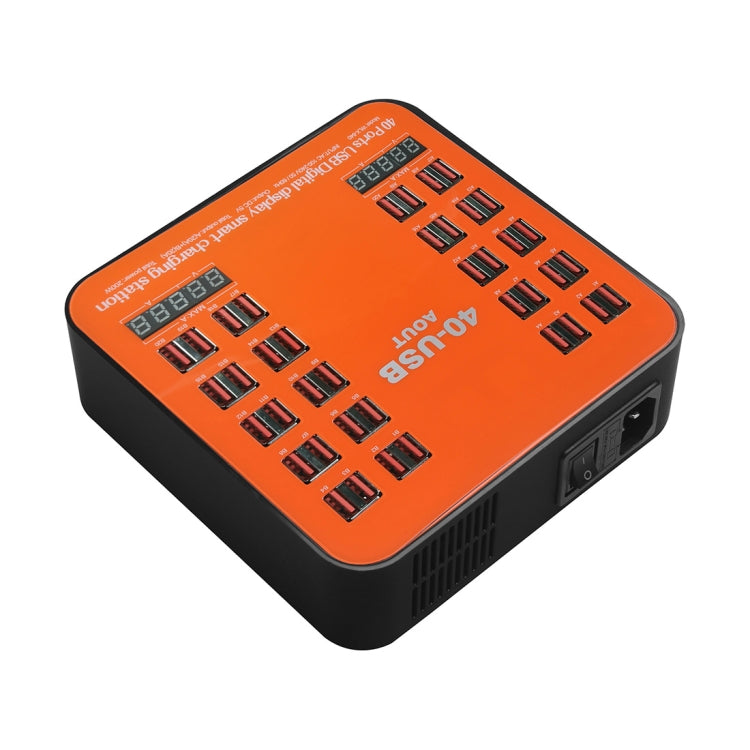 WLX-840 200W 40口USB數顯智能充電站 AC100-240V 英規