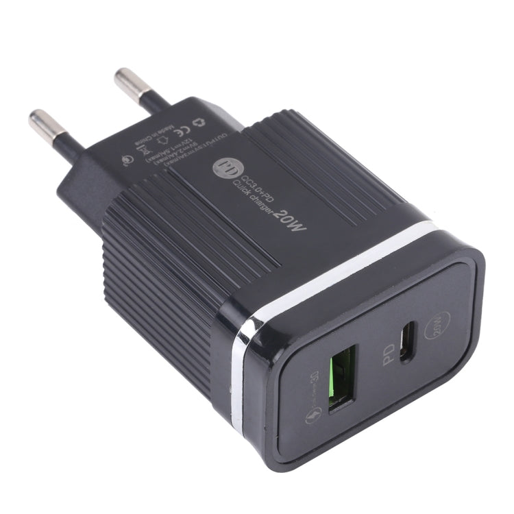 46-A2C2 20W PD + QC3.0 USB多功能快速充電器，歐規