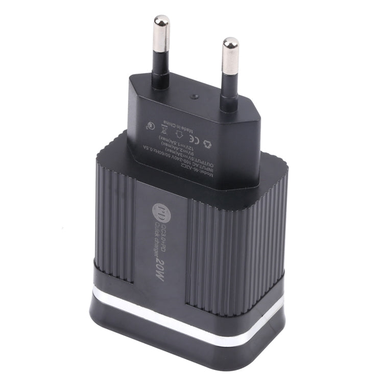 46-A2C2 20W PD + QC3.0 USB多功能快速充電器，歐規