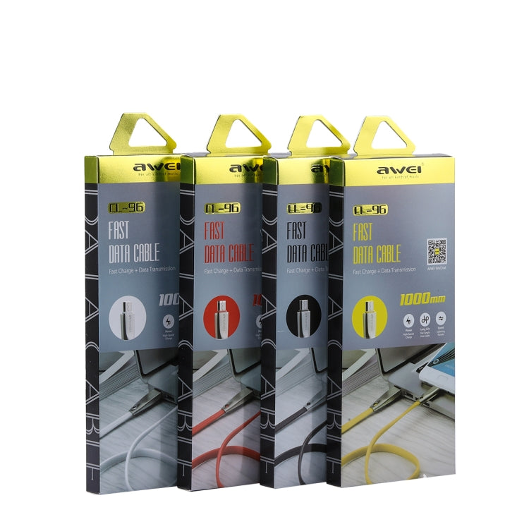 AWEI CL-96 USB轉Micro USB 便捷TPE+鋁合金數據線 2A 線長：1m