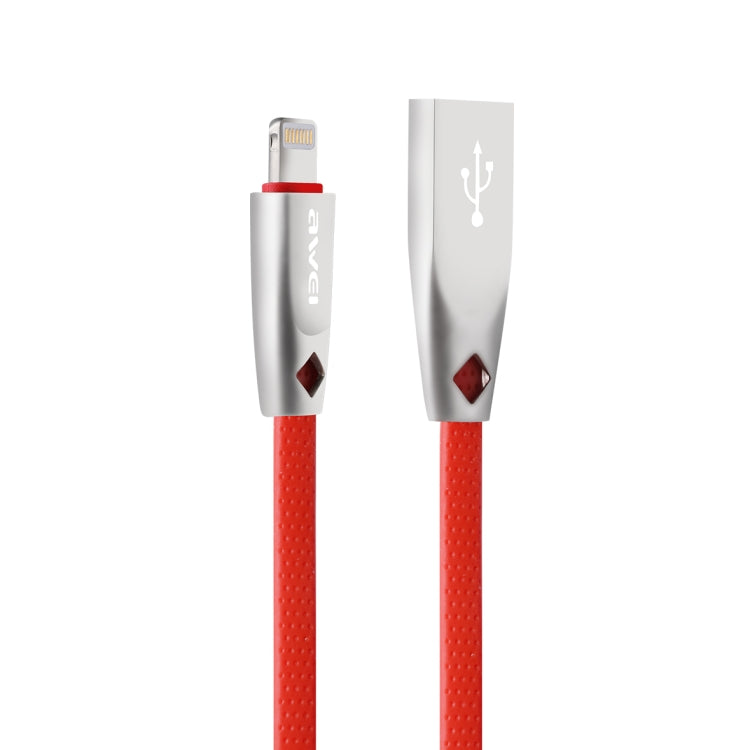 AWEI CL-95 USB轉8 Pin 便捷TPE+鋁合金快充數據線 2A 線長：1m