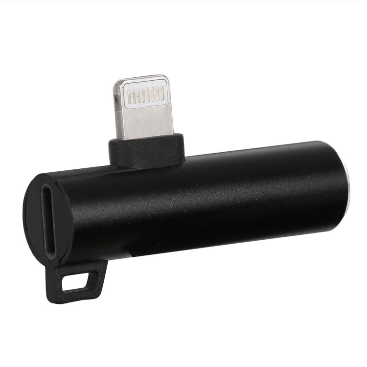 2合1 丸子頭 8 Pin+3.5mm轉8 Pin公頭充電音頻適配器