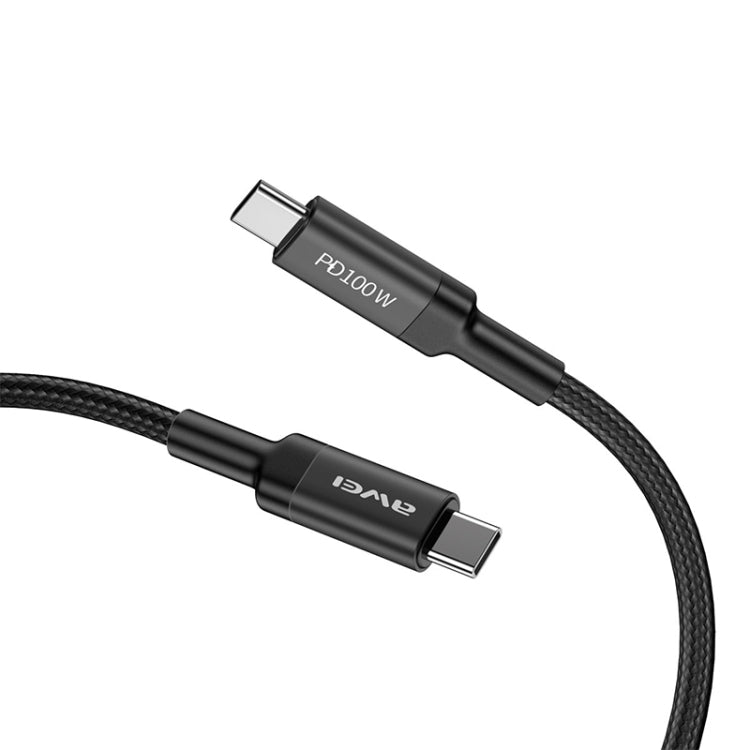 awei CL-117T 1米 5A Type-C 轉 Type-C 快充充電線
