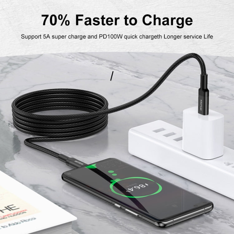 awei CL-117T 1米 5A Type-C 轉 Type-C 快充充電線