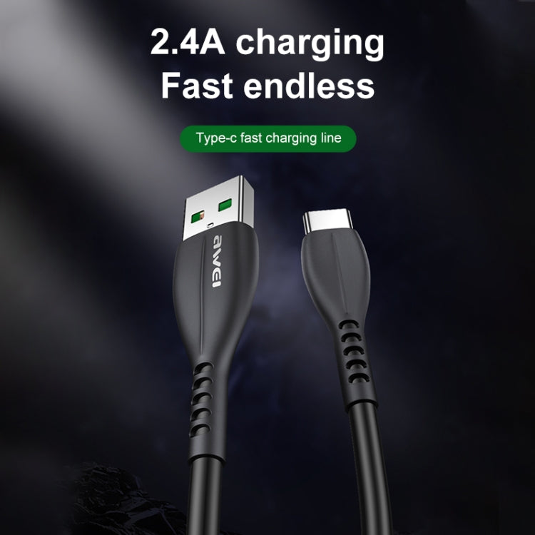 awei CL-115T 1米 2.4A USB 轉 Type-C 充電線