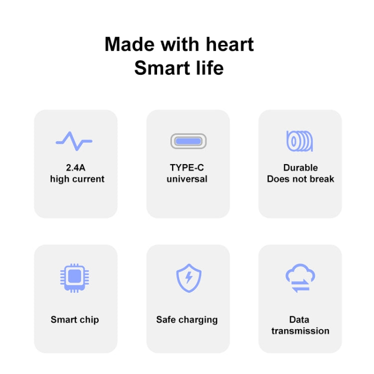 awei CL-115T 1米 2.4A USB 轉 Type-C 充電線