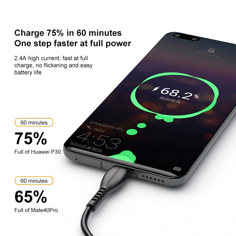 awei CL-115T 1米 2.4A USB 轉 Type-C 充電線