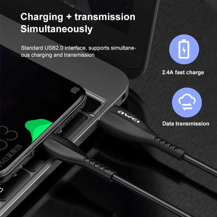 awei CL-115T 1米 2.4A USB 轉 Type-C 充電線