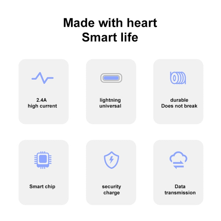 awei CL-115L 1米 2.4A USB 轉 8 Pin 充電線