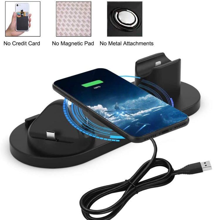 HQ-UD15-升級款6合1無線充電器適用於iPhone，Apple Watch，AirPods和其他安卓手機