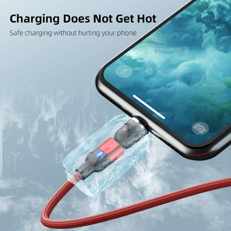 1m 3A 三合一 USB 轉 8 Pin + USB-C / Type-C + Micro USB 540度旋轉磁吸充電數據線
