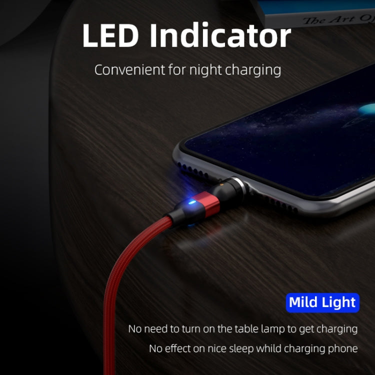 1m 3A USB 轉 8 Pin 540度旋轉磁吸充電數據線