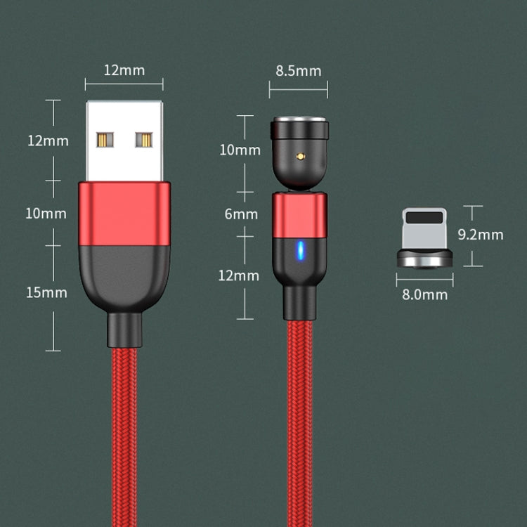 2m 3A USB 轉 8 Pin 540度旋轉磁吸充電數據線