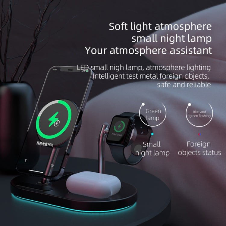 S20 4合一 15W 多功能磁吸無線充帶小夜燈&支架 適用於手機 / AirPods