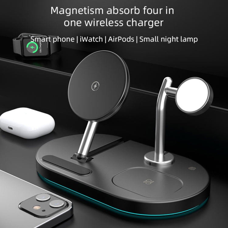 S20 4合一 15W 多功能磁吸無線充帶小夜燈&支架 適用於手機 / AirPods