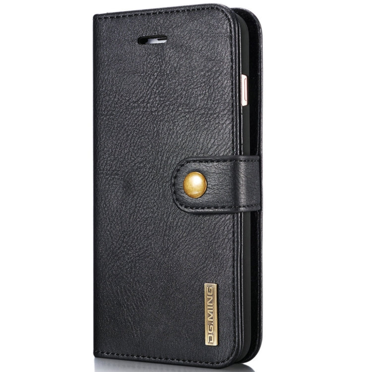 DG.MING 適用於iPhone 8 Plus & 適用於iPhone 7 Plus 兩折牛皮款左右開可拆分磁吸皮套 帶支架&卡槽&錢包, iPhone 8P & 7P