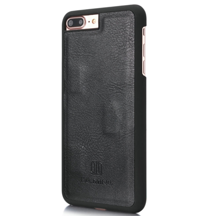 DG.MING 適用於iPhone 8 Plus & 適用於iPhone 7 Plus 兩折牛皮款左右開可拆分磁吸皮套 帶支架&卡槽&錢包