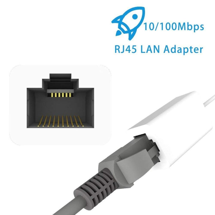 QTS-LAN8152B 8Pin 轉 RJ45網絡適配器轉接線 長度：1米