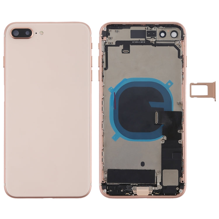適用於iPhone 8 Plus 替換后蓋總成 帶邊鍵&震動器&喇叭&開機音量排線&卡托