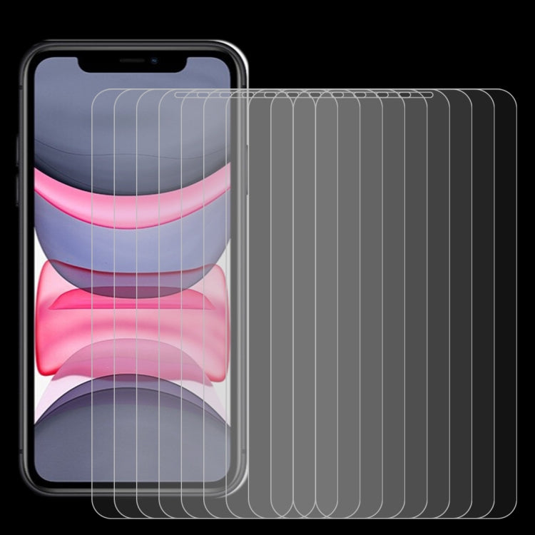 適用於iPhone 11 / XR 10個裝 0.26mm 9H 2.5D弧邊鋼化玻璃膜