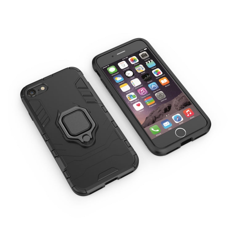 適用於iPhone 8 Plus & 7 Plus 黑豹PC + TPU磁吸指環支架防摔保護殼