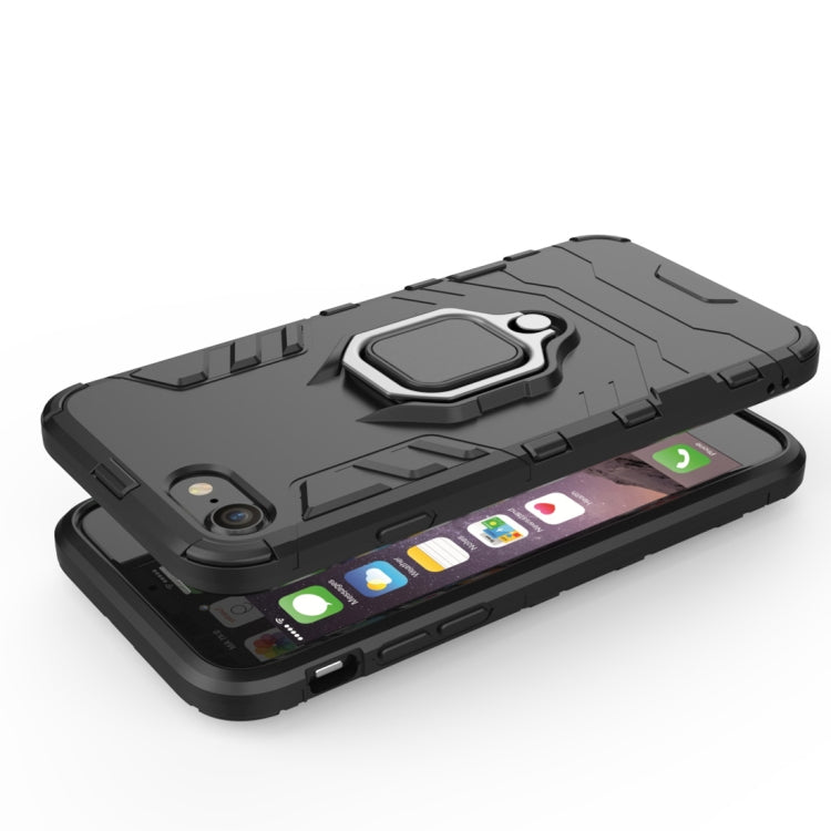 適用於iPhone 8 Plus & 7 Plus 黑豹PC + TPU磁吸指環支架防摔保護殼