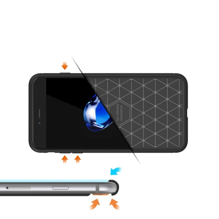 適用於iPhone 8 Plus 拉絲紋纖維TPU盔甲保護殼