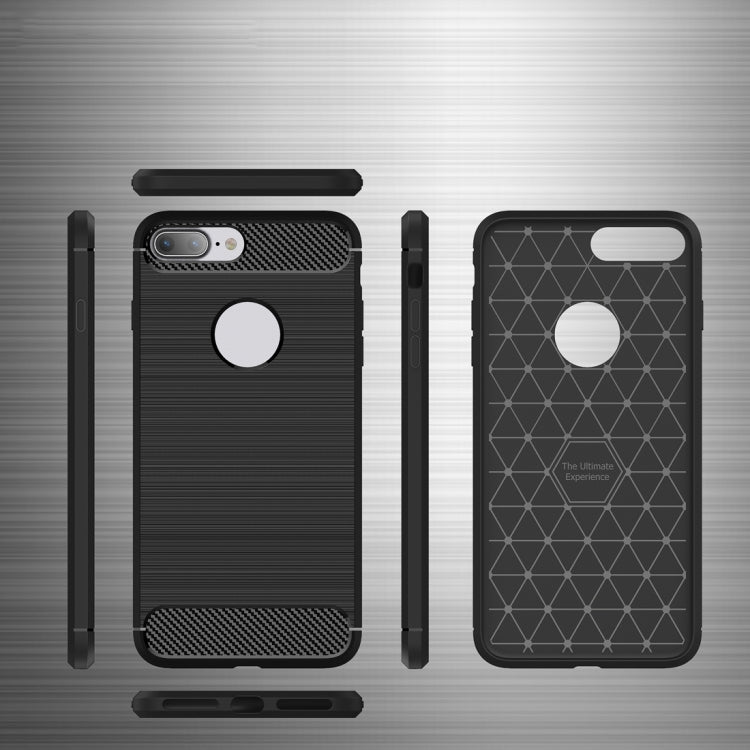 適用於iPhone 8 Plus 拉絲紋纖維TPU盔甲保護殼