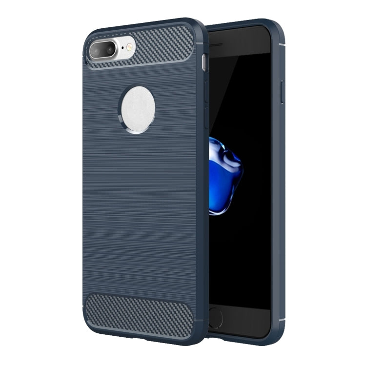 適用於iPhone 8 Plus 拉絲紋纖維TPU盔甲保護殼
