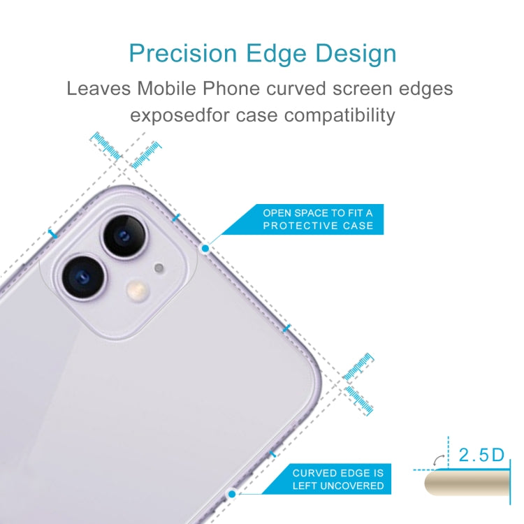 適用於 iPhone 11 9H 2.5D 半屏透明手機鋼化膜后膜