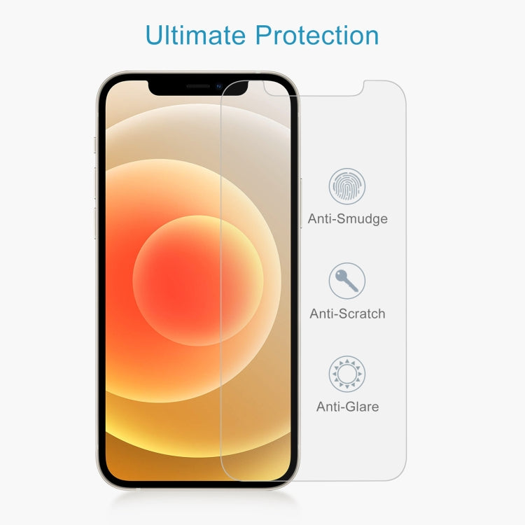 適用於 iPhone 12 / 12 Pro 50pcs 0.26mm 9H 2.5D 半屏鋼化玻璃保護膜, For iPhone 12 / 12 Pro