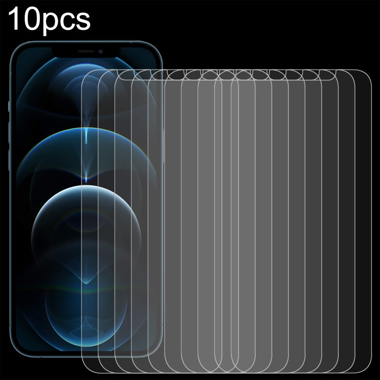 適用於 iPhone 12 Pro Max 10pcs 0.26mm 9H 2.5D 半屏鋼化玻璃保護膜