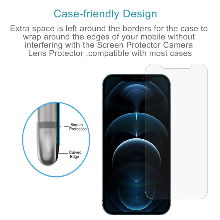 適用於 iPhone 12 Pro Max 50pcs 0.26mm 9H 2.5D 半屏鋼化玻璃保護膜, For iPhone 12 Pro Max