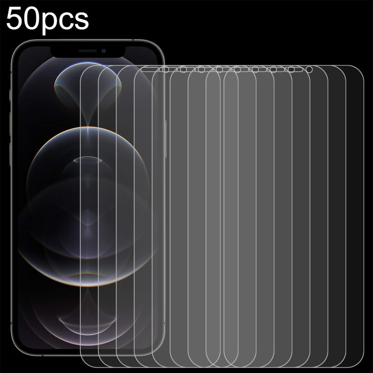 適用於 iPhone 12 Pro Max 50pcs 0.26mm 9H 2.5D 半屏鋼化玻璃保護膜