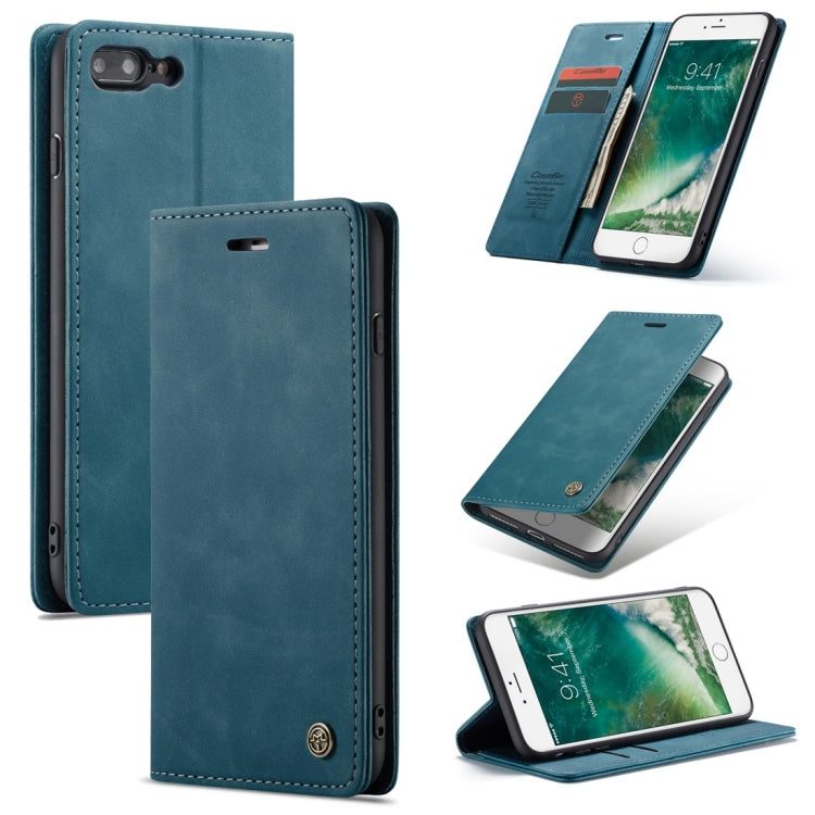 CaseMe-013 適用於iPhone 7 Plus / 8 Plus 多功能復古磨砂左右開皮套，帶支架&卡槽&錢包