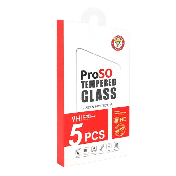 5pcs For iPhone XS Max ENKAY Hat-Prince 0.2mm 9H 2.5D Full Screen Tempered Glass Film