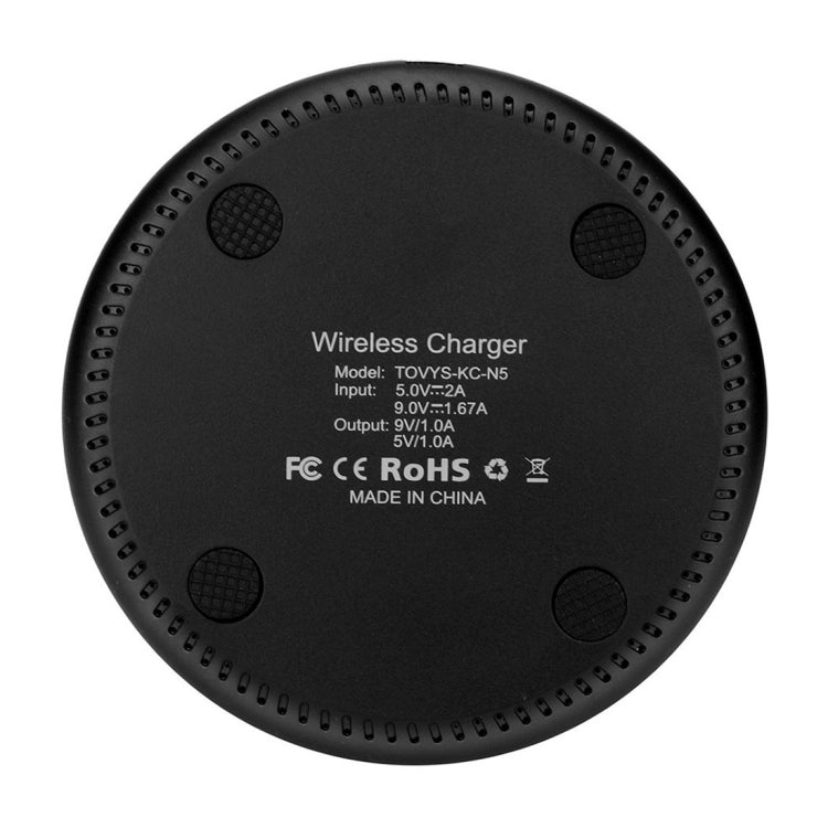 1m 9V 1A輸出磨砂圓線QI標準無線快充充電器