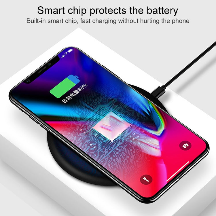 1m 9V 1A輸出磨砂圓線QI標準無線快充充電器