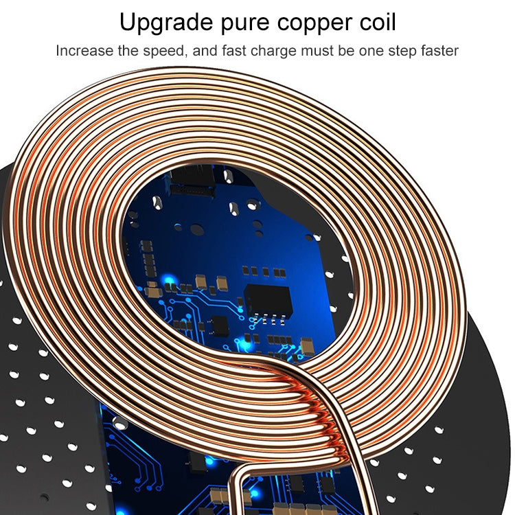 1m 9V 1A輸出磨砂圓線QI標準無線快充充電器