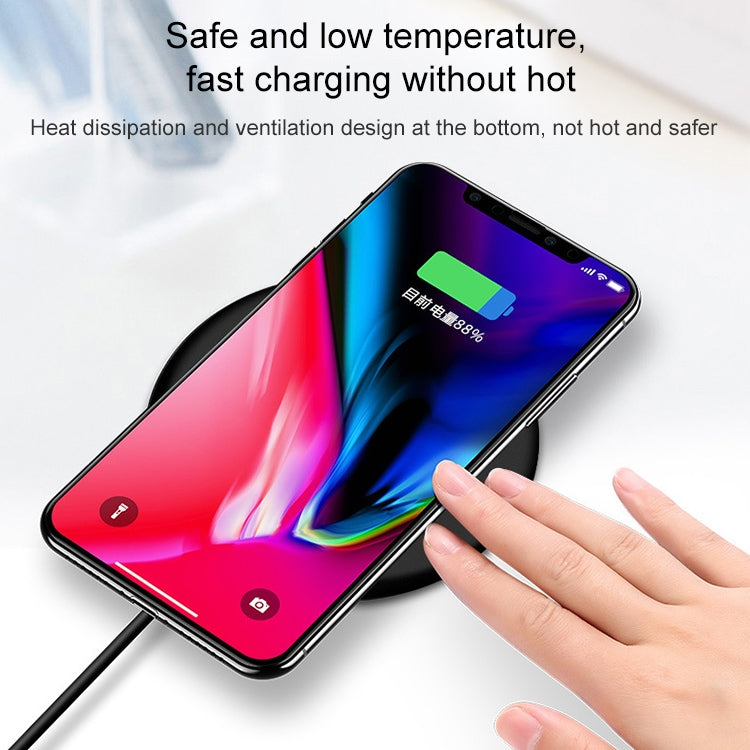 1m 9V 1A輸出磨砂圓線QI標準無線快充充電器