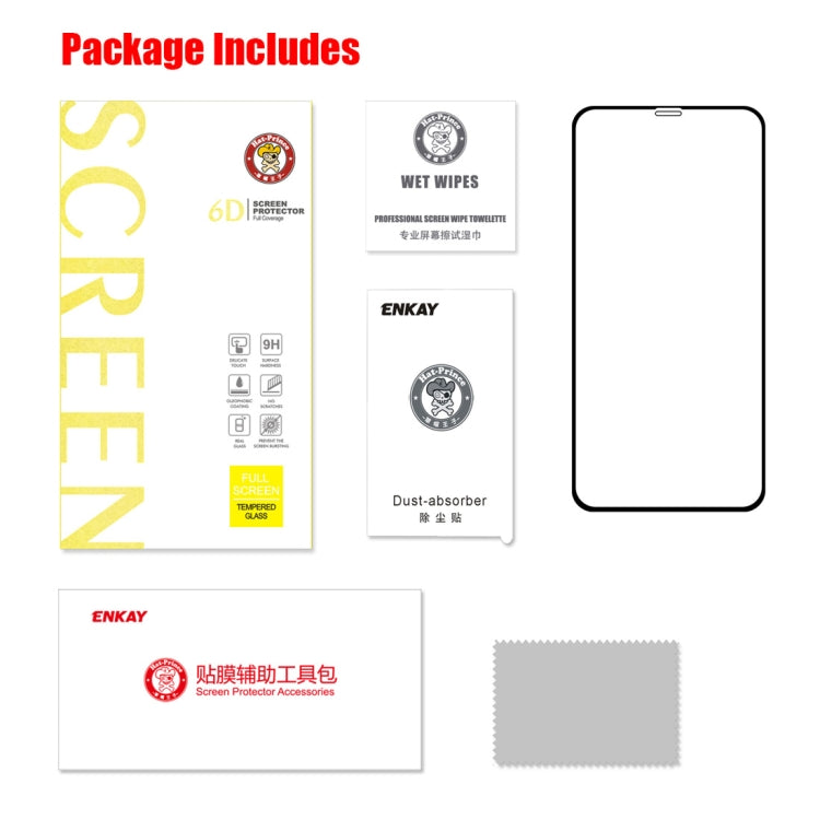 恩凱 草帽王子 適用於iPhone 11 Pro / XS / X 0.26mm 9H 6D曲面全屏覆蓋全鋼化玻璃膜