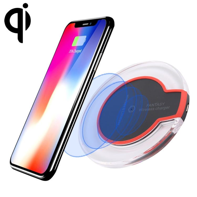 FANTASY超薄Qi標準無線充電器 5V 1A輸出 帶充電指示燈 支持Qi標準的手機充電
