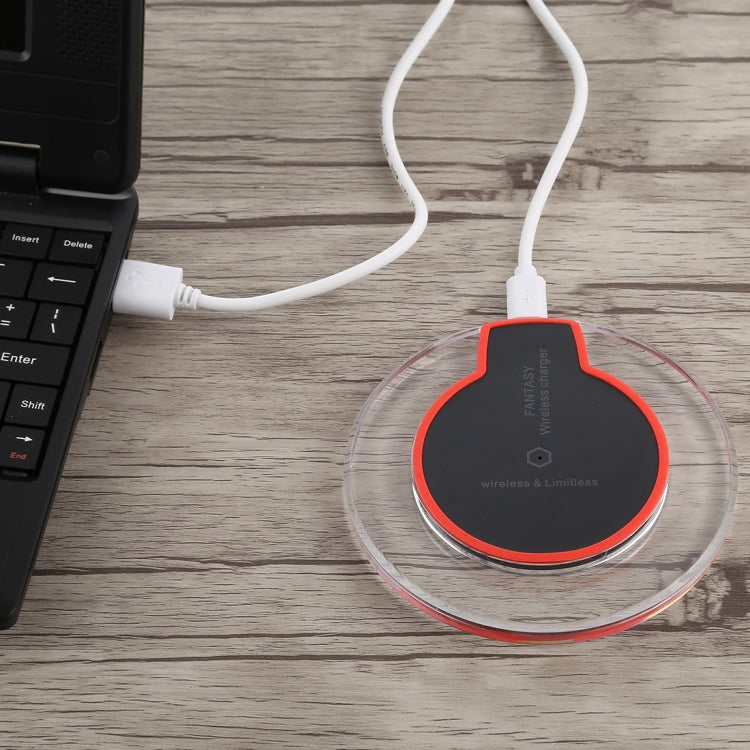 FANTASY超薄Qi標準無線充電器 5V 1A輸出 帶充電指示燈 支持Qi標準的手機充電