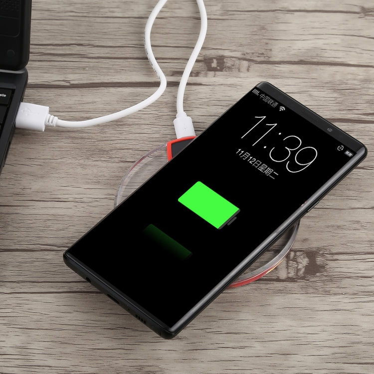 FANTASY超薄Qi標準無線充電器 5V 1A輸出 帶充電指示燈 支持Qi標準的手機充電